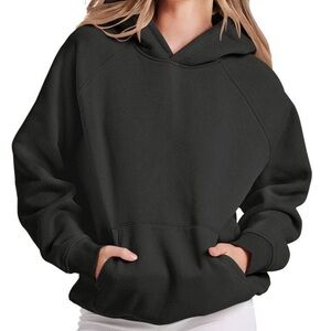 ANRABESS Women's Oversized Drop Shoulder Fleece Hoodie